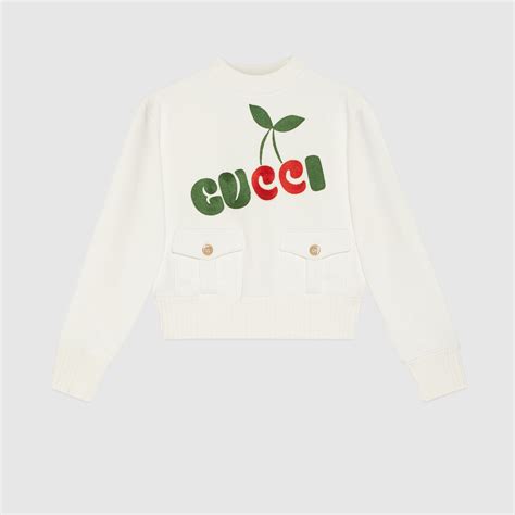 cherry gucci sweatshirt|women's Gucci t shirt flannels.